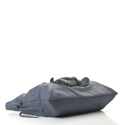 Chanel Denim Small CC Discus Tote Blue 5 of 12