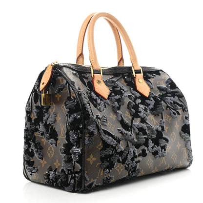 Louis Vuitton Monogram Fleur De Jais Sequins Speedy 30 3 of 10