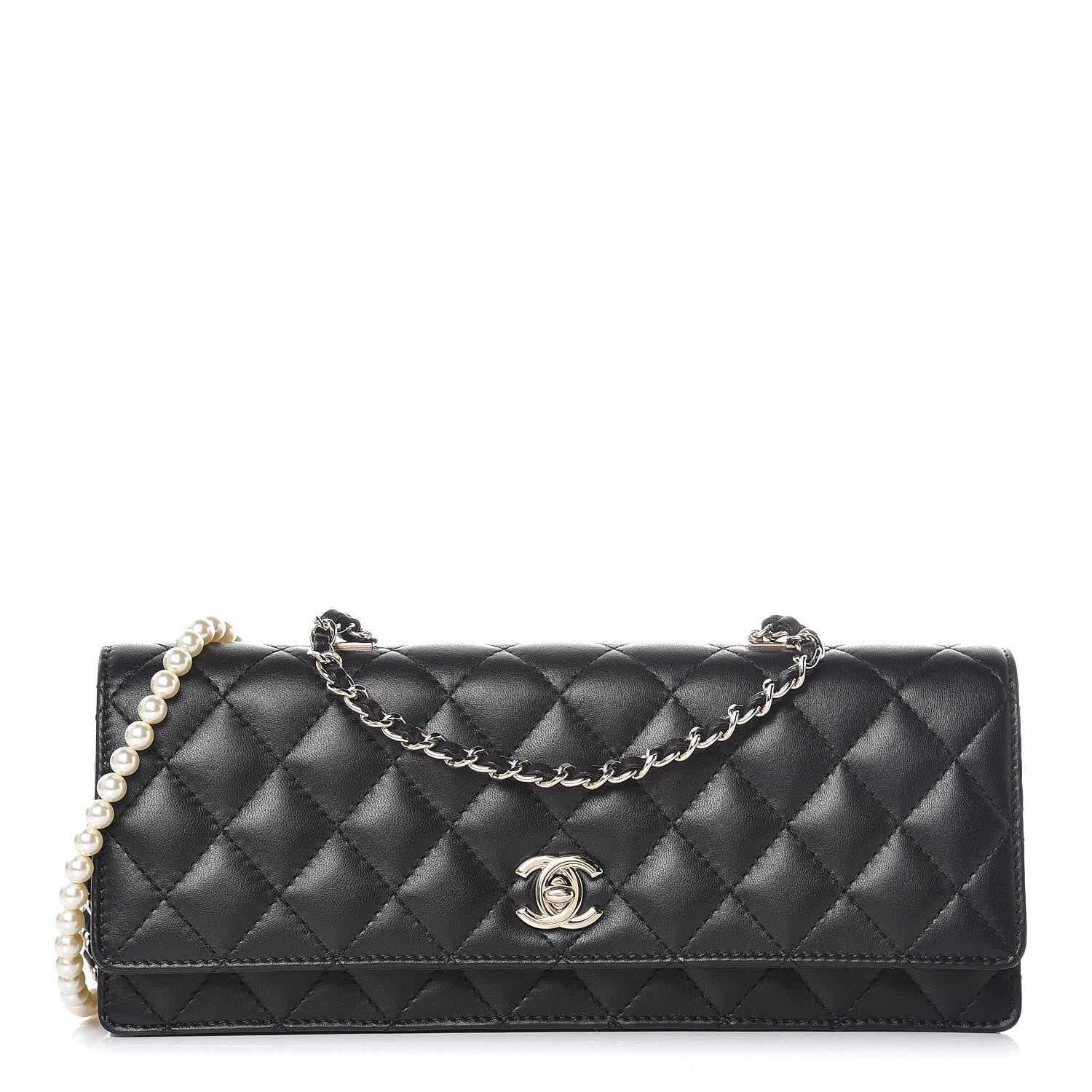 Chanel Lambskin Quilted Fantasy Pearls Evening Flap Black 1 of 8