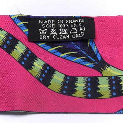 Hermes Silk The Savana Dance Twilly Rose Indien Indigo Vert 3 of 4