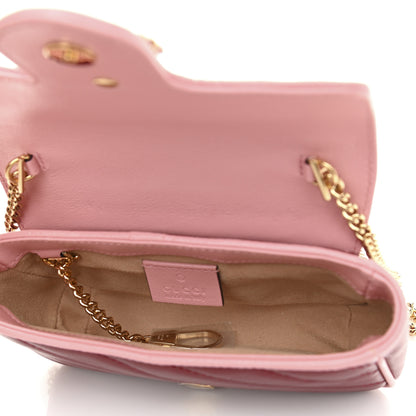 Gucci Azalea Calfskin Enamel Matelasse Diagonal Super Mini Torchon GG Marmont Shoulder Bag New Cherry Red Wild Rose 5 of 11