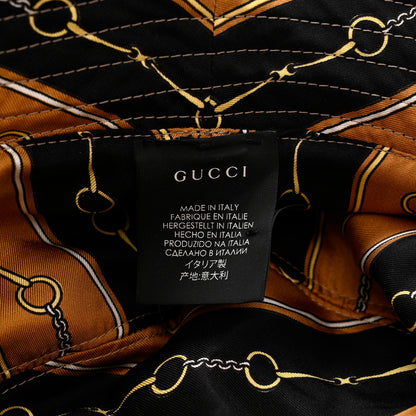 Gucci Canvas Velour Printed Reversible Bucket Hat L Black Multi 9 of 10
