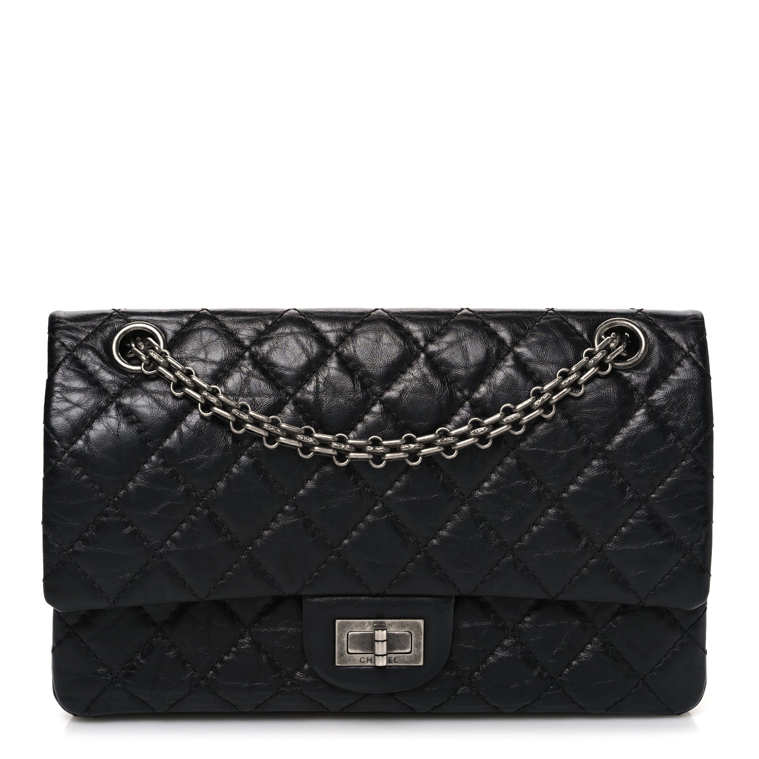Chanel Aged Calfskin Quilted 2.55 Reissue 225 Flap Black 1 of 10