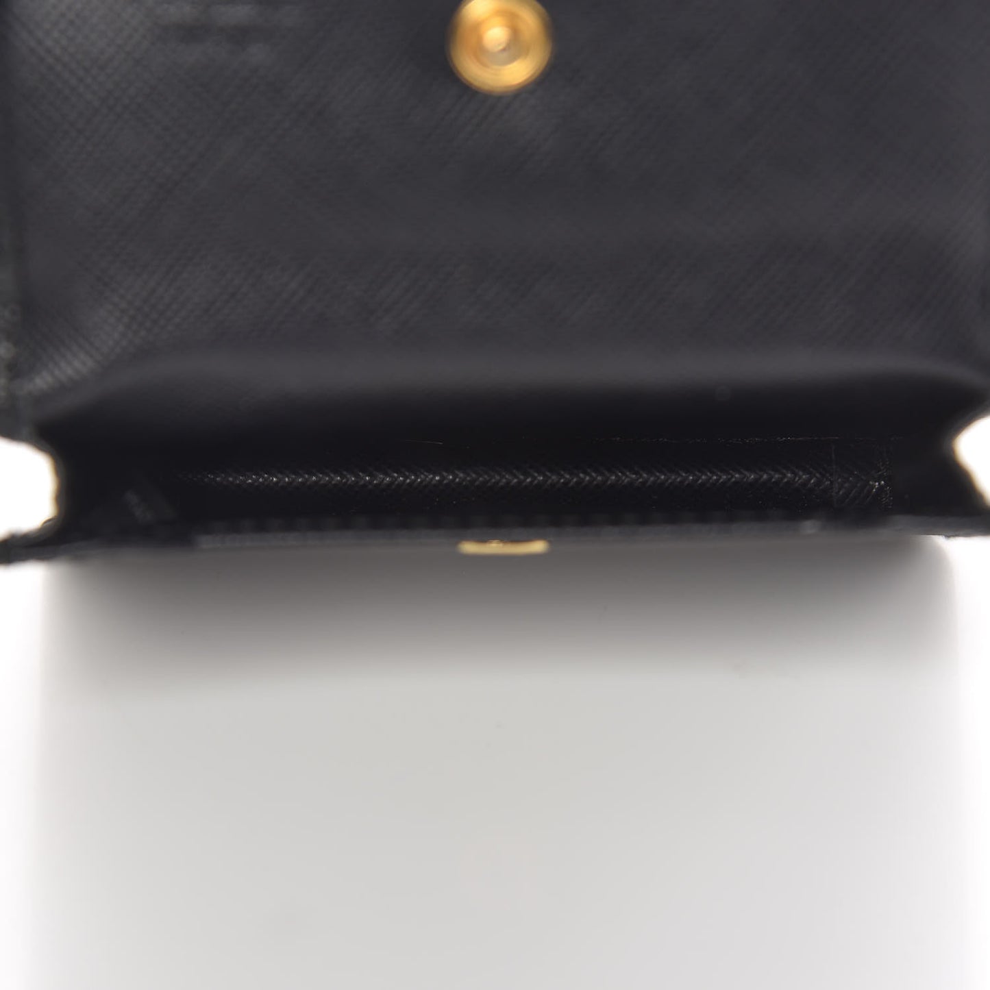 Saffiano Metal Flap Card Holder Black