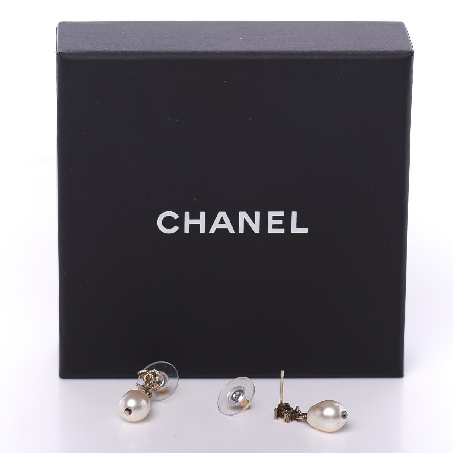 Chanel Pearl CC Drop Earrings Gold 4 of 4