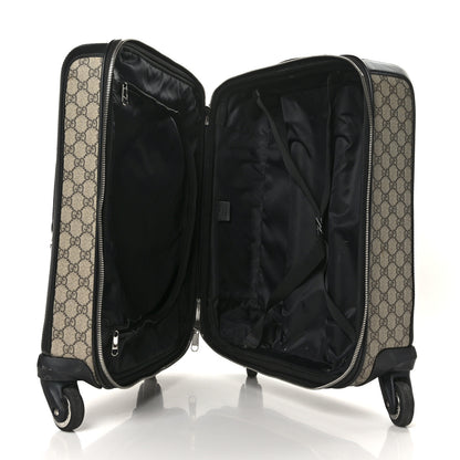 Gucci GG Supreme Monogram Calfskin Carry On Trolley Beige Ebony Black 5 of 9