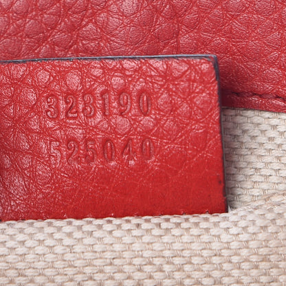 Gucci Pebbled Calfskin Small Soho Flap Crossbody Red 7 of 11