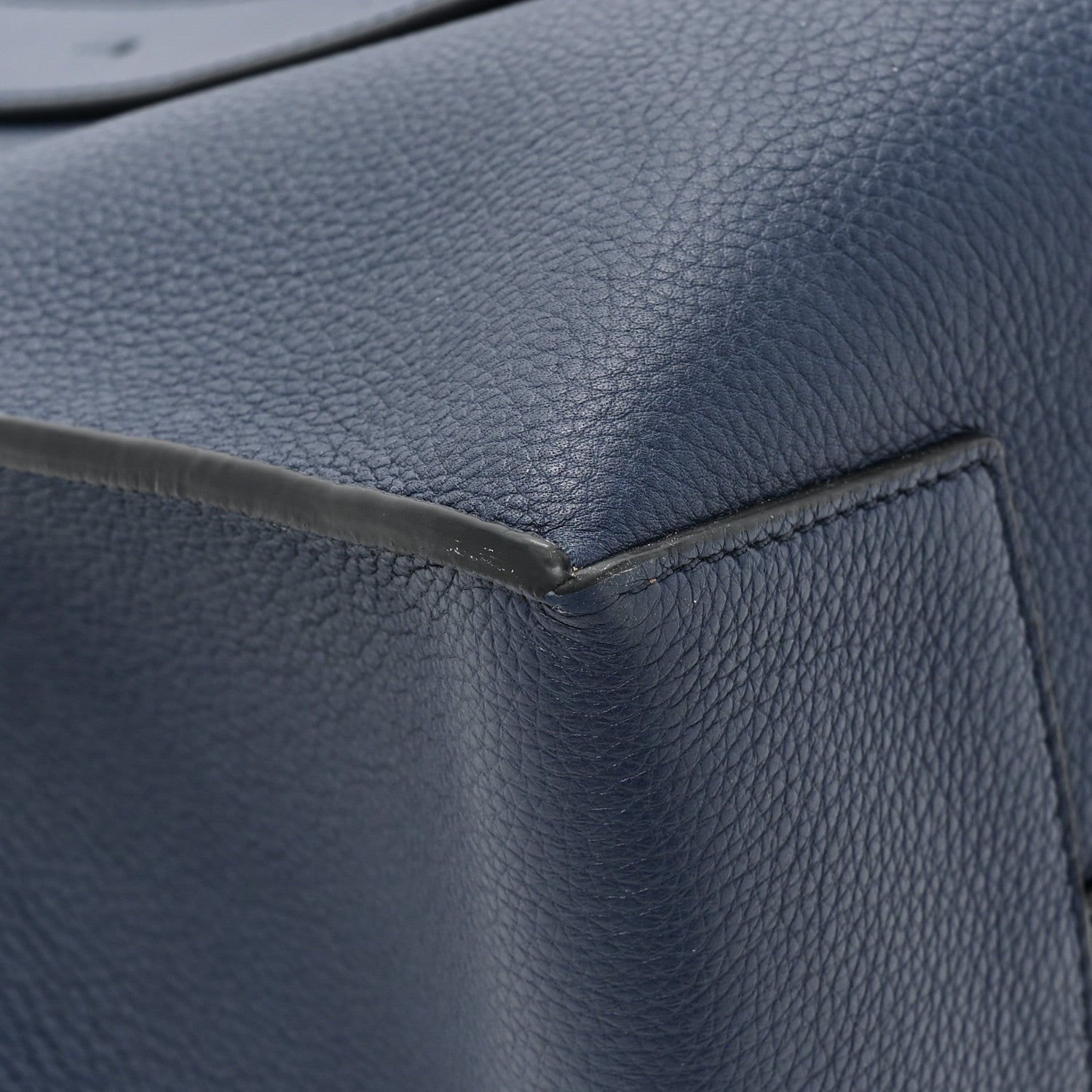 Loewe Soft Grained Calfskin Buckle Zip Tote Navy 13 of 14