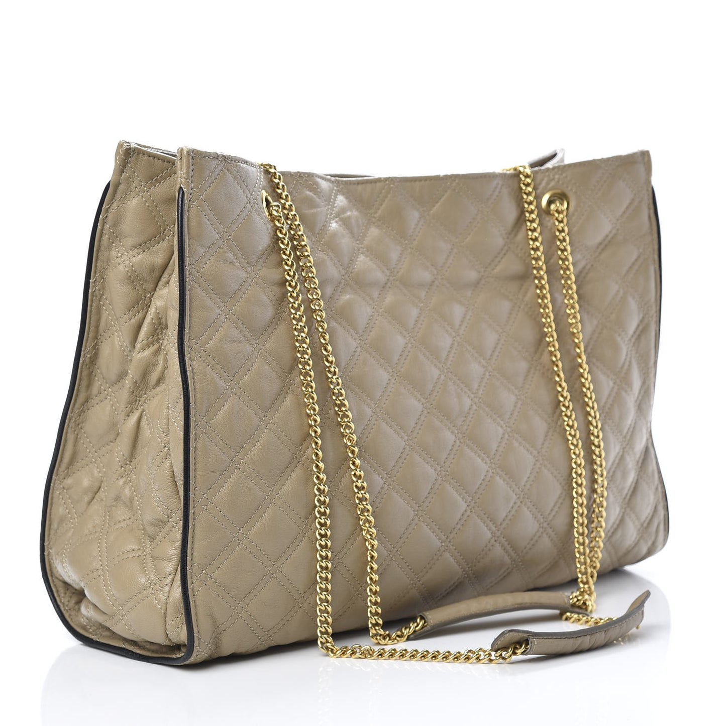Calfskin Quilted Julie Tote Clay