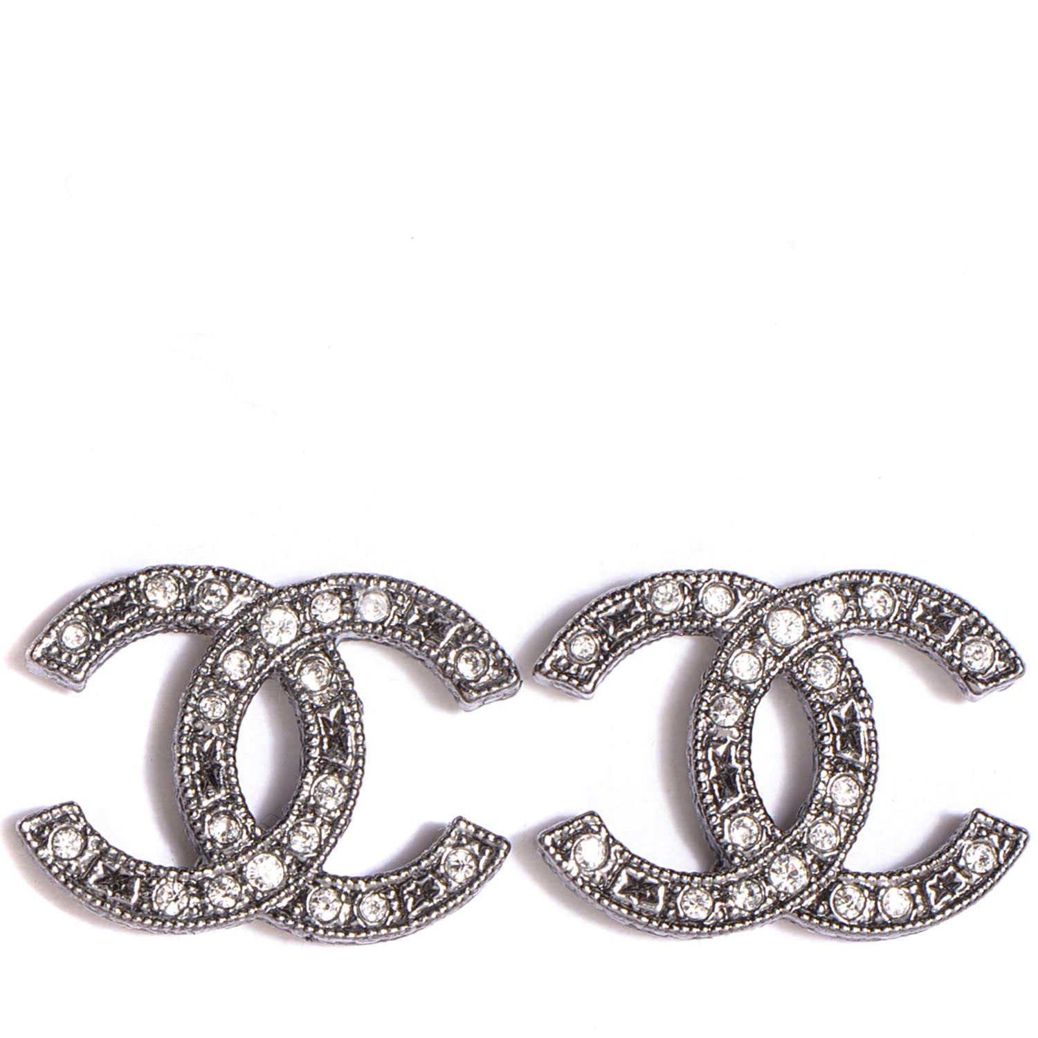 Chanel Crystal CC Earrings 1 of 5