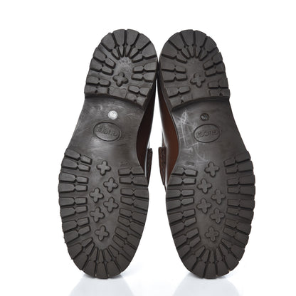 Gucci Laredo Calfskin Mens Horsebit Lug Sole Loafers 10.5 Brown 5 of 8