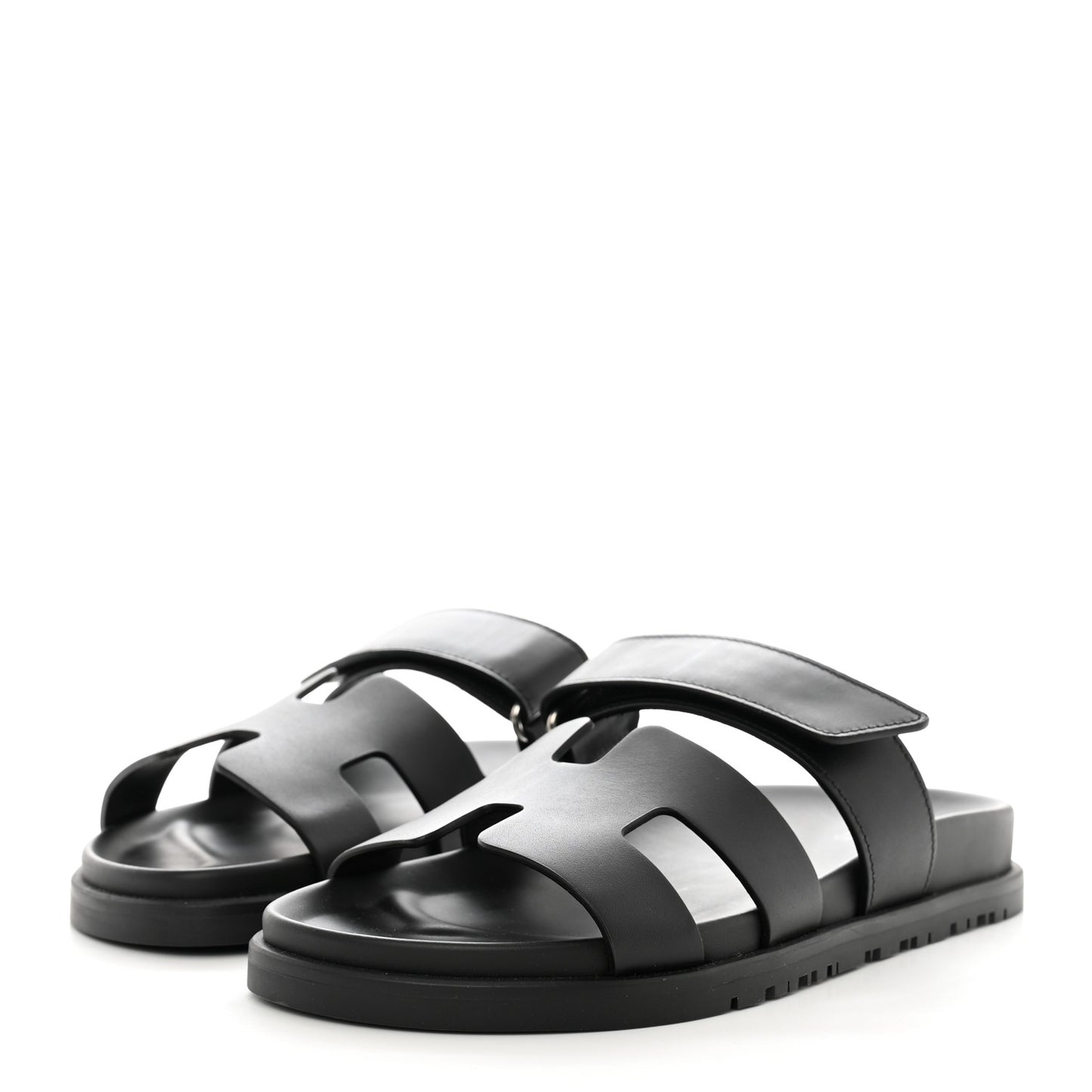 Calfskin Womens Chypre Sandals 36.5 Black
