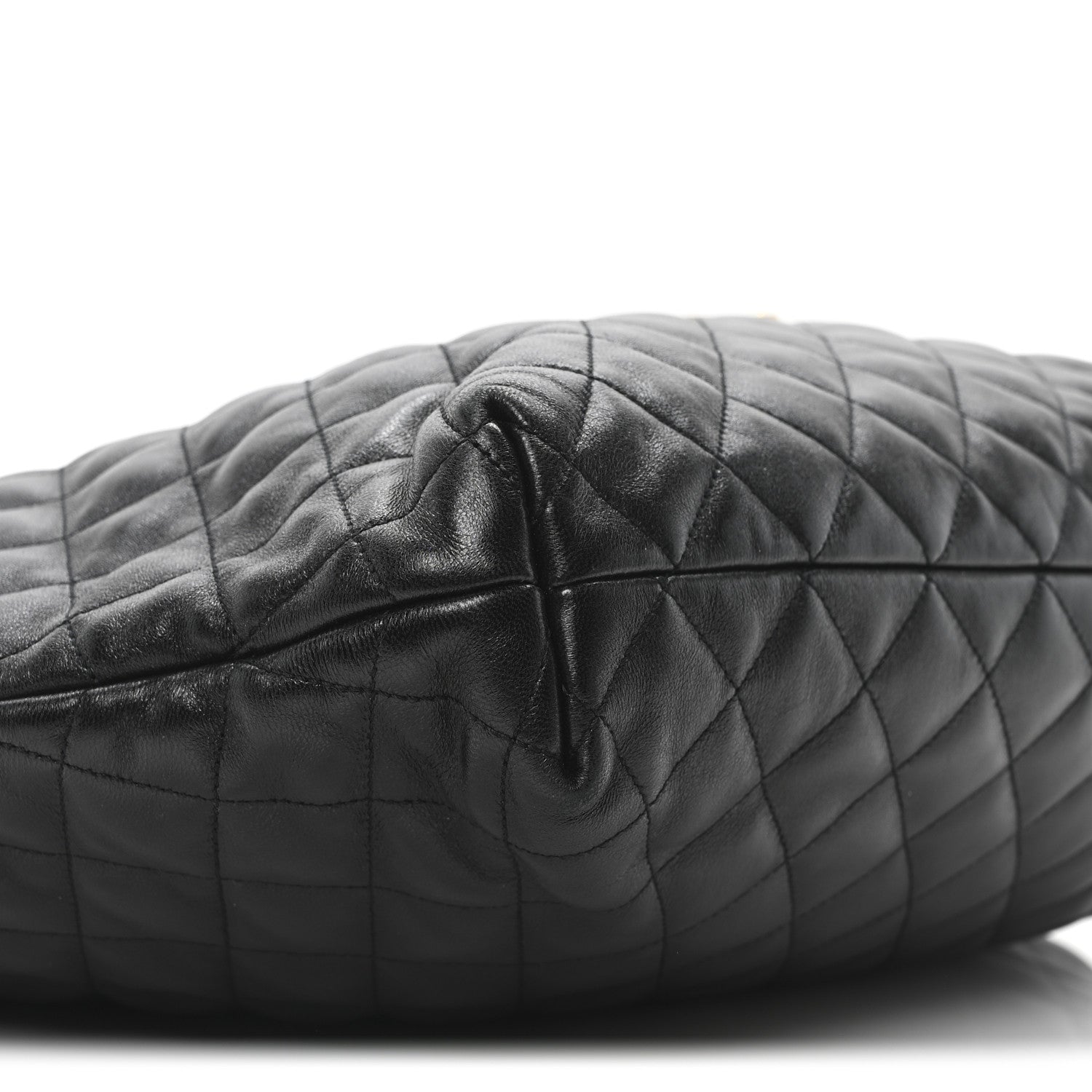 Saint Laurent Lambskin Quilted Maxi Icare Shopping Tote Black 9 of 10