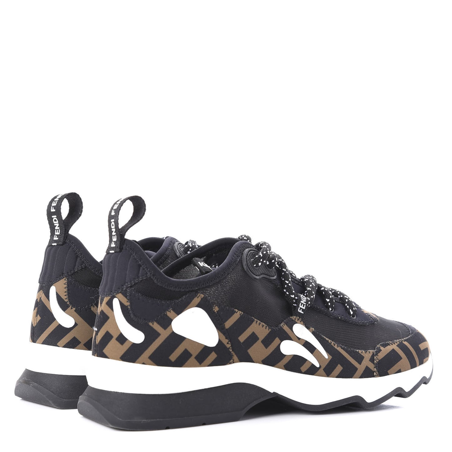 Technical Mesh Lycra FFreedom Patchwork Sneakers 35.5 Black Tobacco