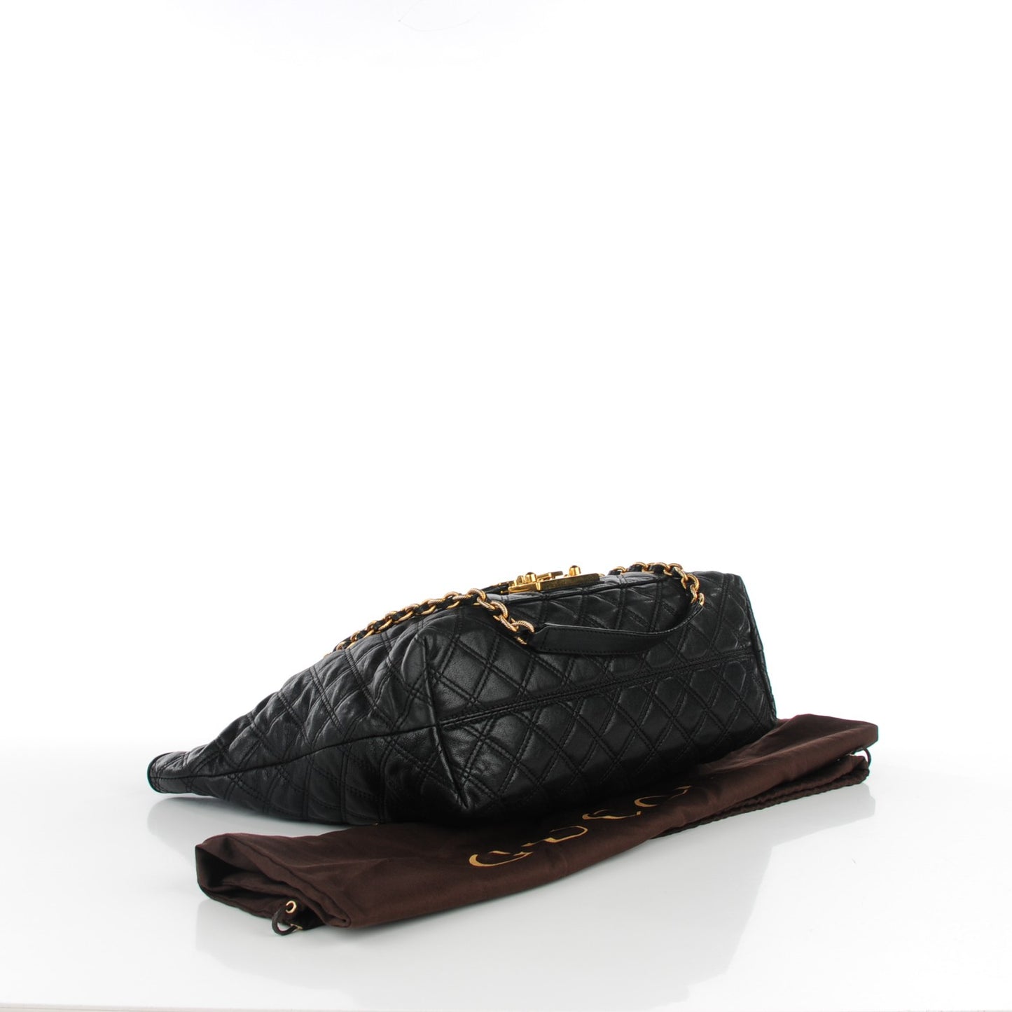 Lambskin Quilted Astor Shoulder Bag Black