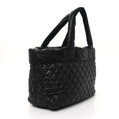 Chanel Nylon Quilted Large Coco Cocoon Tote Black 3 of 14