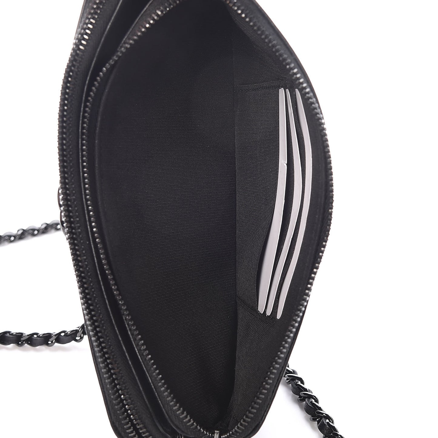 Lambskin Quilted Small Boy Clutch With Chain So Black
