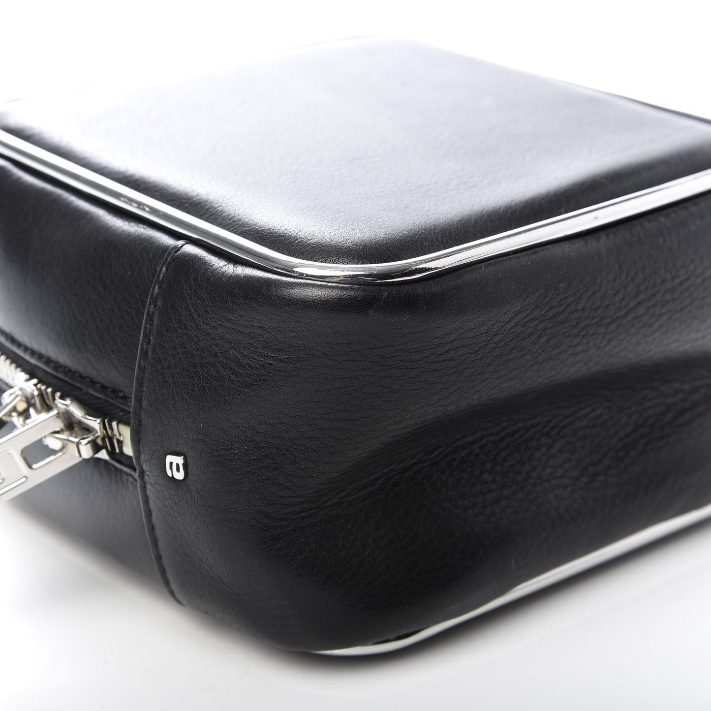 Supple Calfskin Halo Top Handle Bag Black