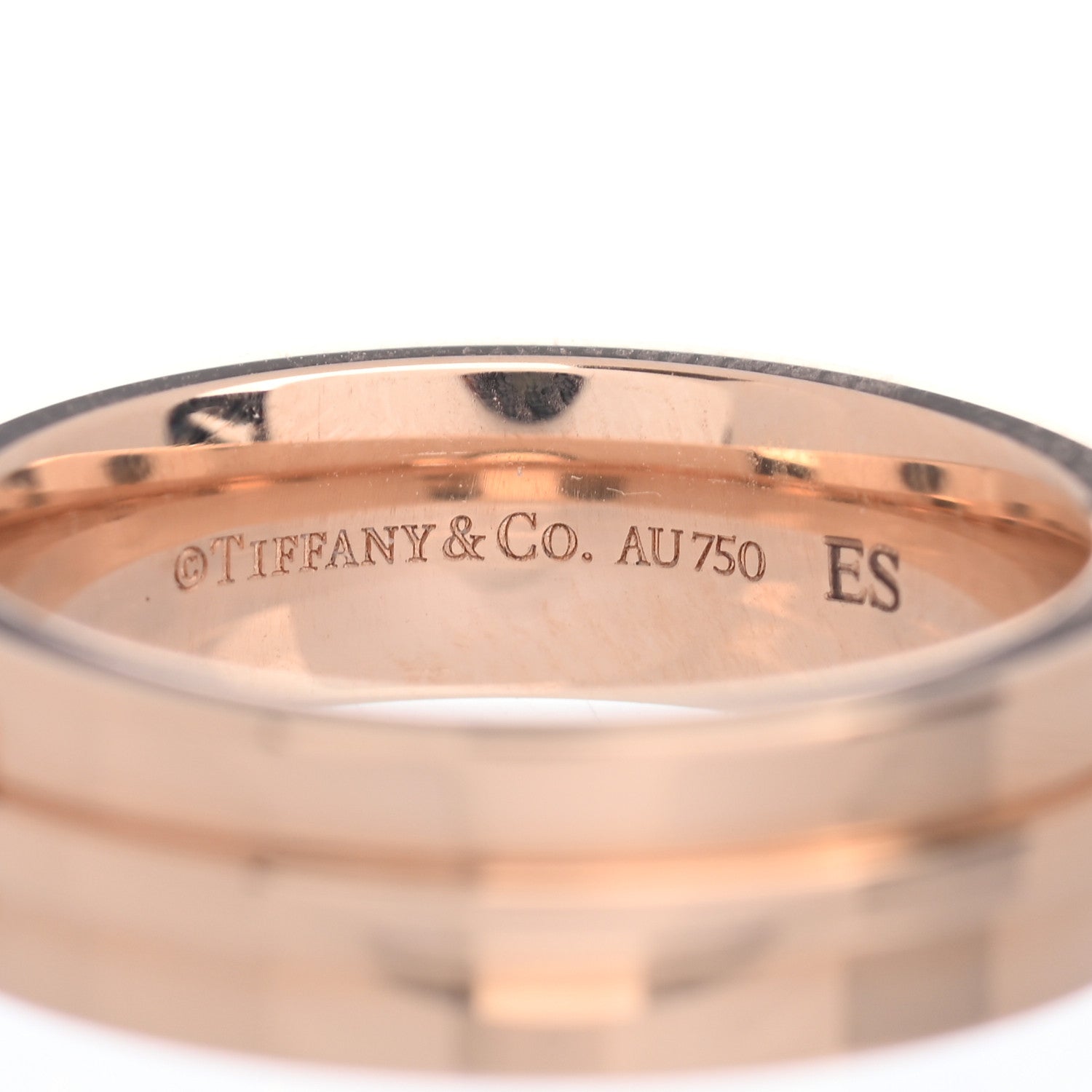 Tiffany 18K Rose Gold T Two Ring 52 6 4 of 4