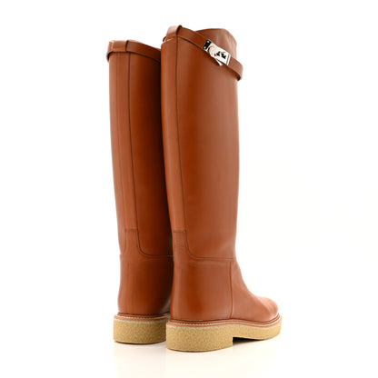 Hermes Heritage Calfskin Kelly Jumping Boots 39 Naturel 4 of 9