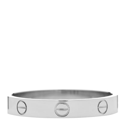 Cartier 18K White Gold 3.5mm LOVE Wedding Band Ring 64 10.75 3 of 4