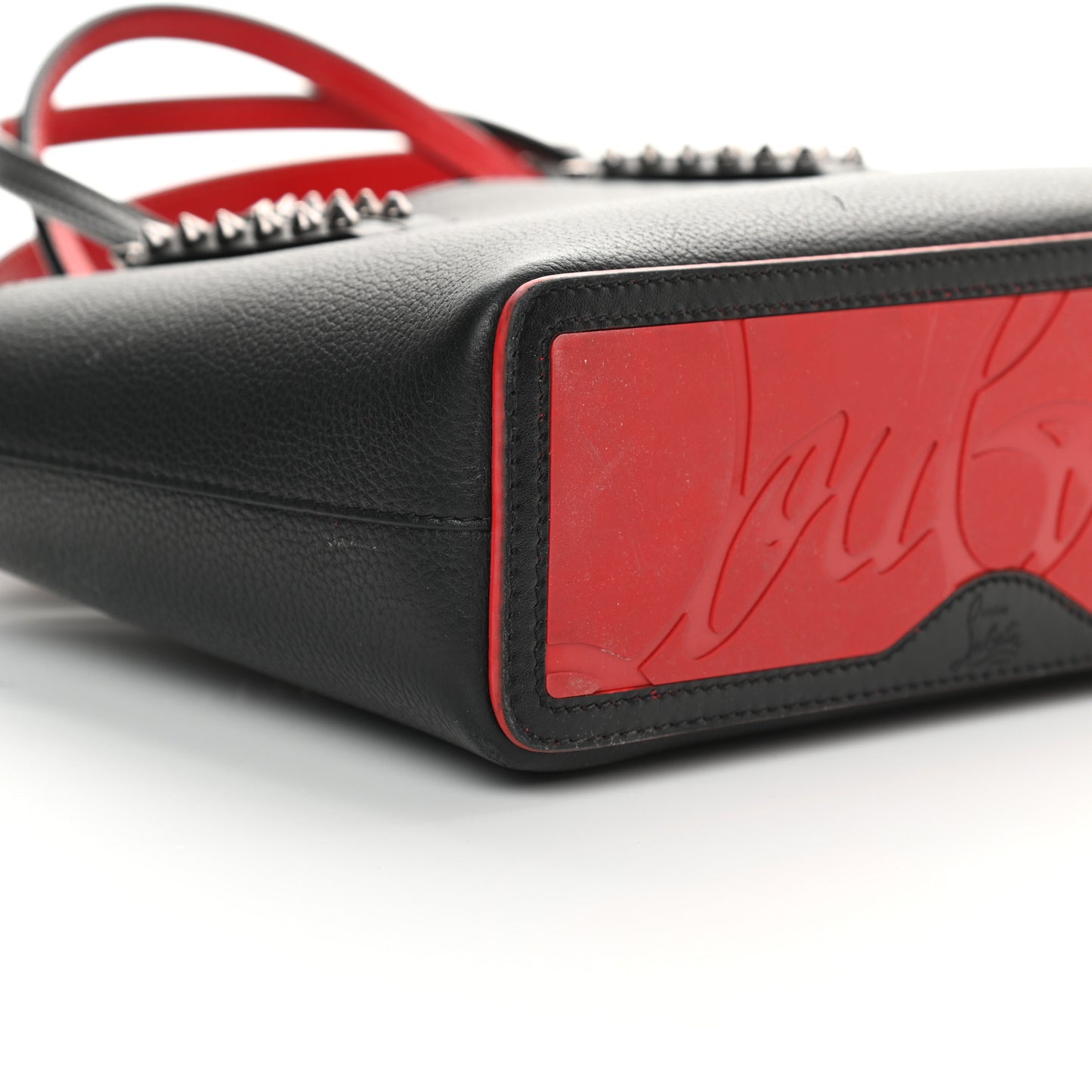 Calfskin Spikes Mini East West Cabata Tote Black