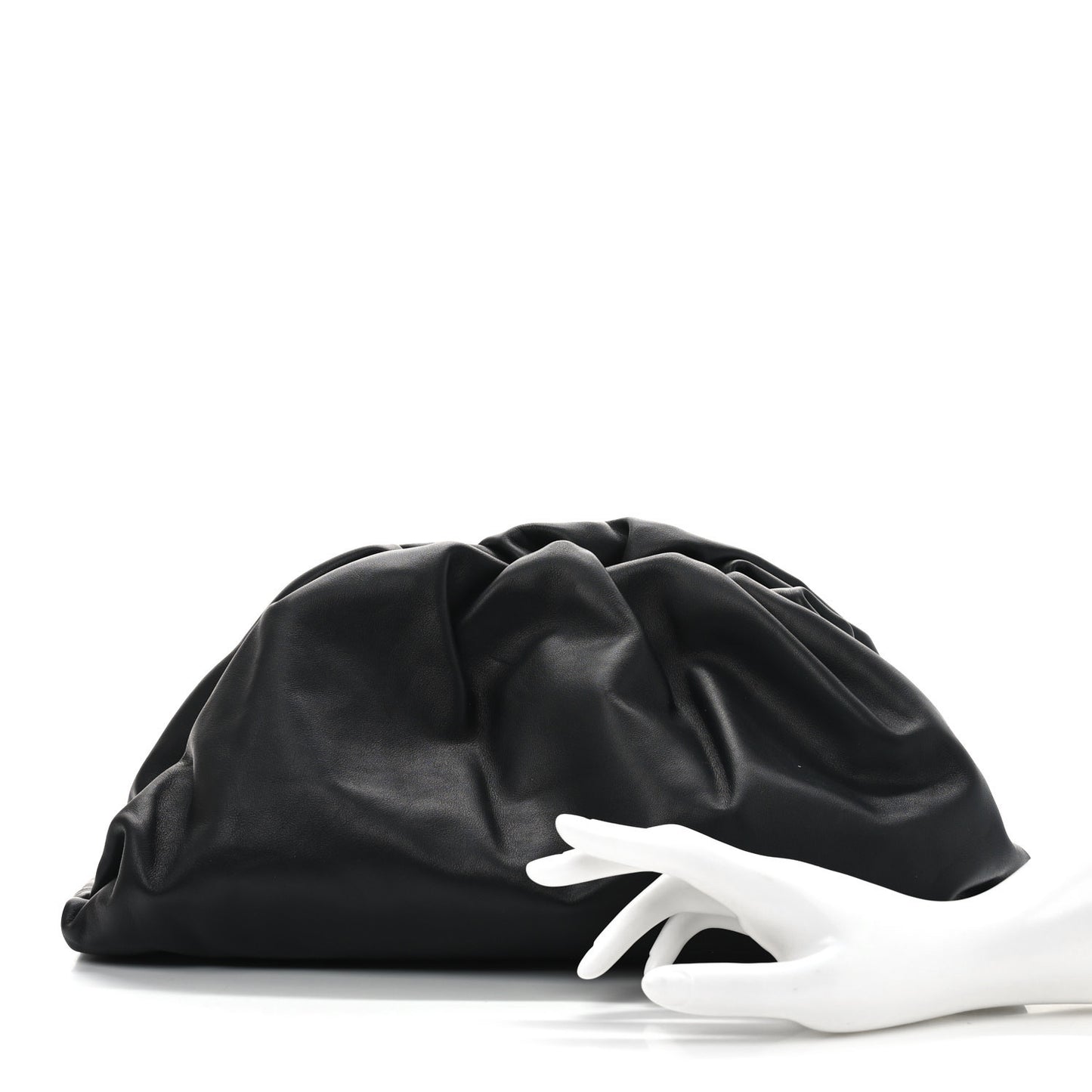 Smooth Butter Calf The Pouch Oversized Clutch Black
