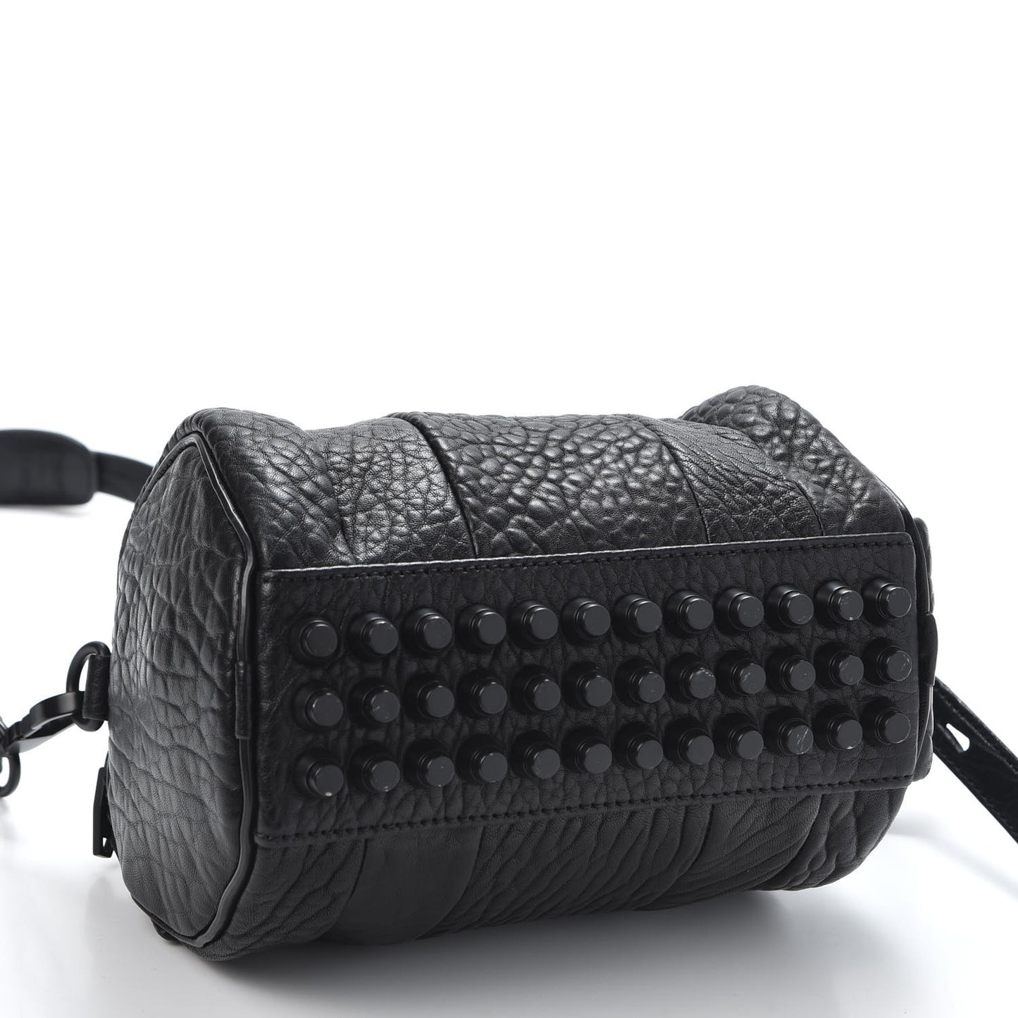 Pebbled Lambskin Mini Rockie Black Matte Black Hardware