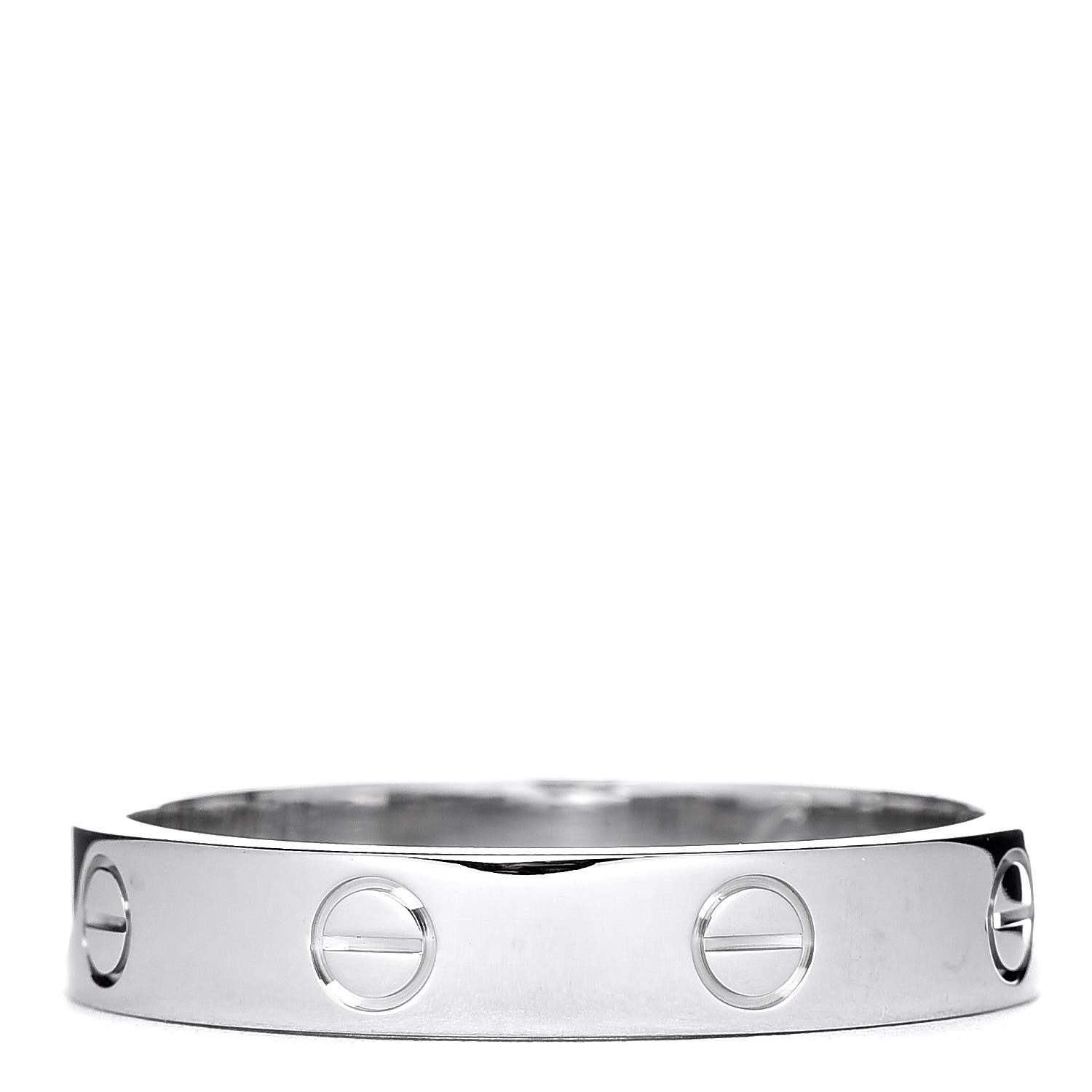 Cartier 18K White Gold 4mm LOVE Wedding Band Ring 59 8.75 3 of 5