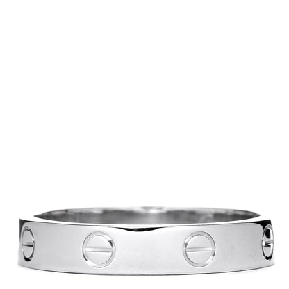 Cartier 18K White Gold 4mm LOVE Wedding Band Ring 59 8.75 3 of 5