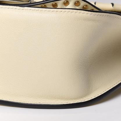 Chloe Calfskin Small Hudson Shoulder Bag Lace White 10 of 13
