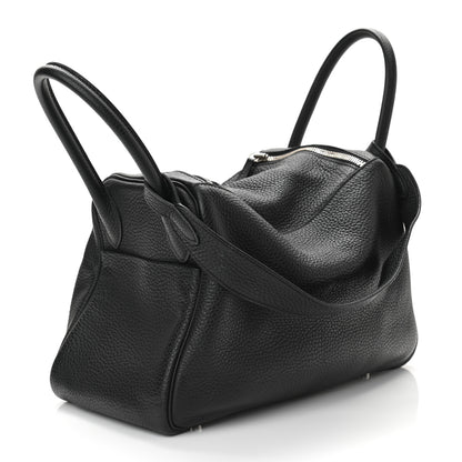 Hermes Taurillon Clemence Lindy 26 Black 3 of 10