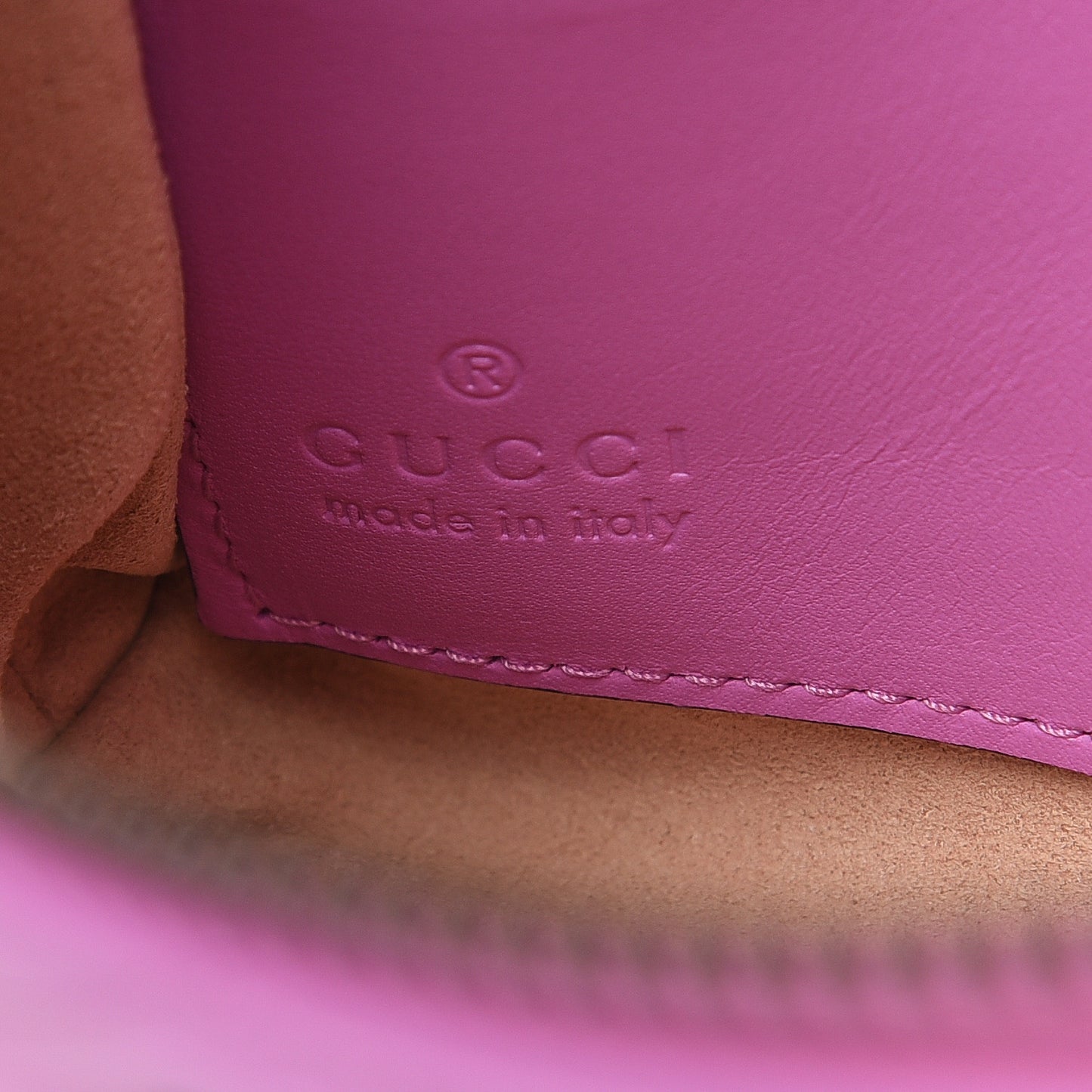 Calfskin Matelasse Mini GG Marmont Chain Bag Candy Mousse