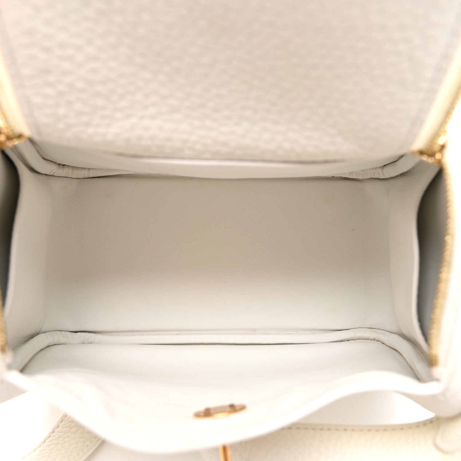Hermes Taurillon Clemence Mini Lindy 20 New White 5 of 10
