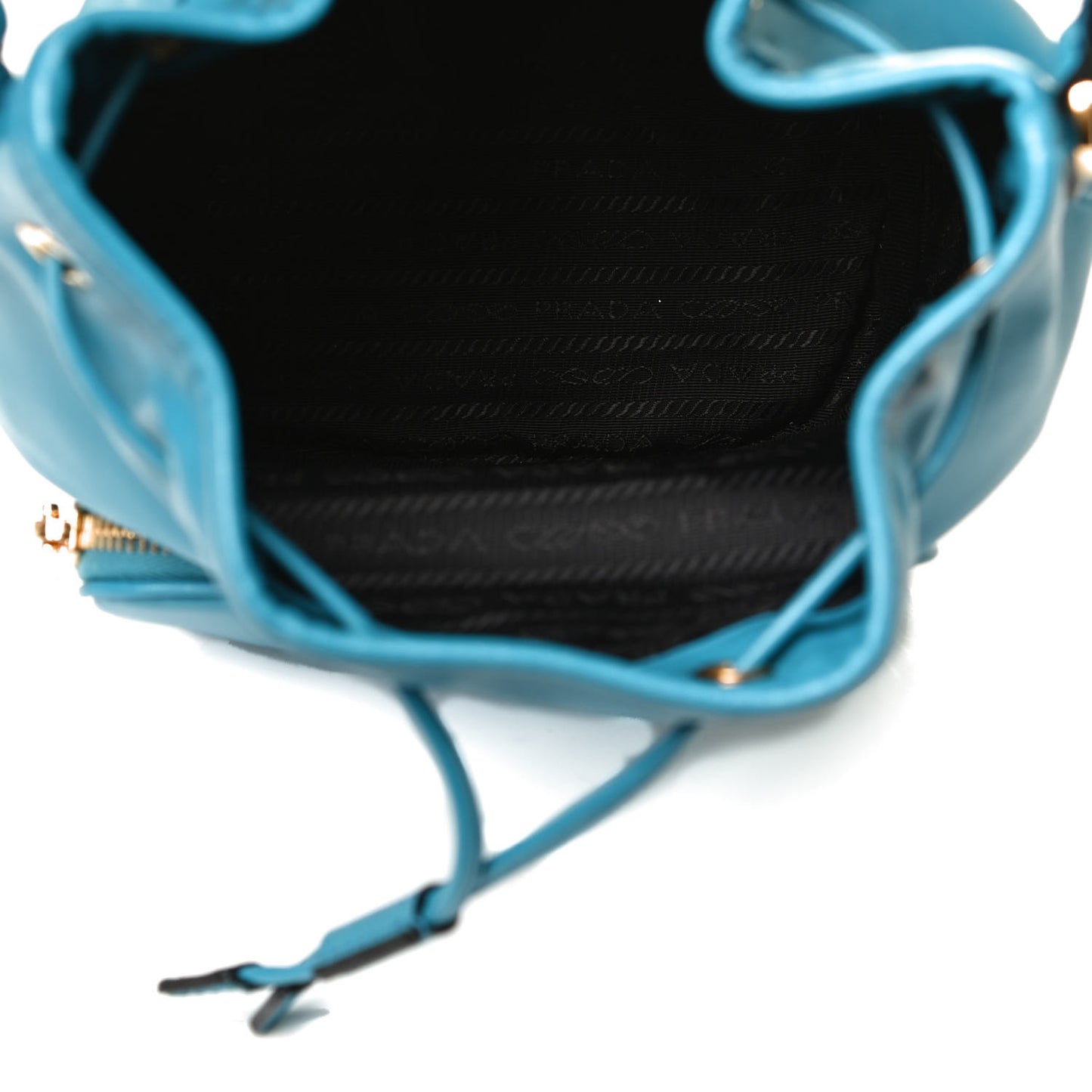 Light Calfskin Saffiano Mini Bucket Crossbody Bag Voyage