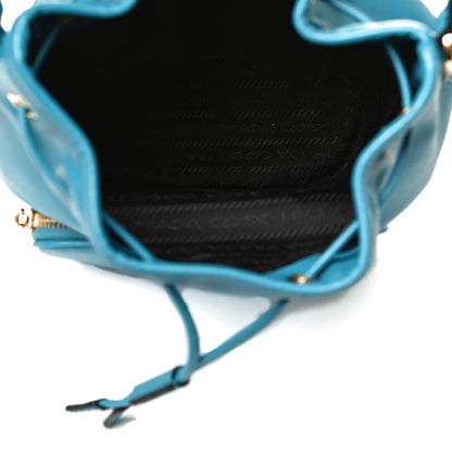 Prada Light Calfskin Saffiano Mini Bucket Crossbody Bag Voyage 5 of 12