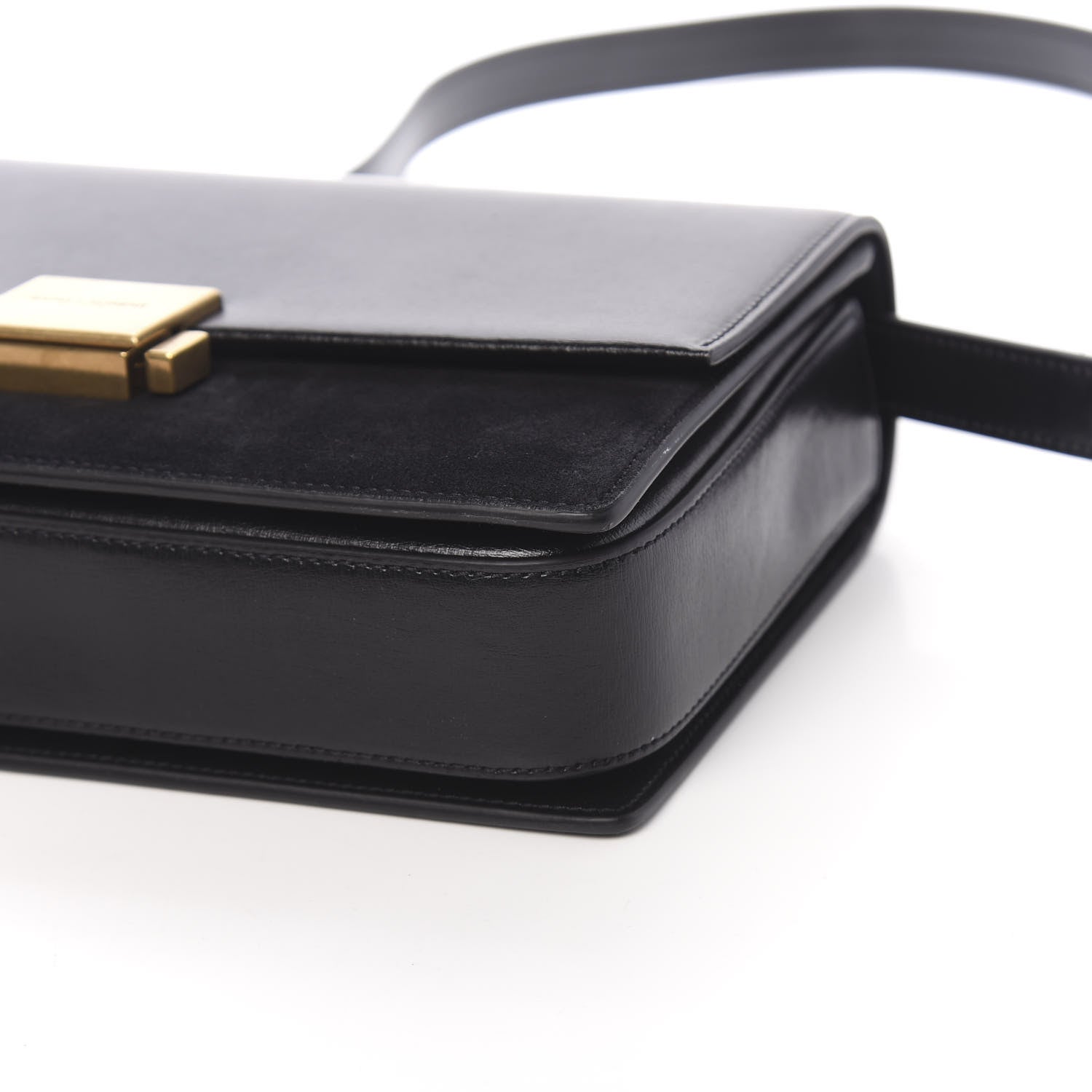 Saint Laurent Smooth Calfskin Suede Medium Bellechasse Black 9 of 10