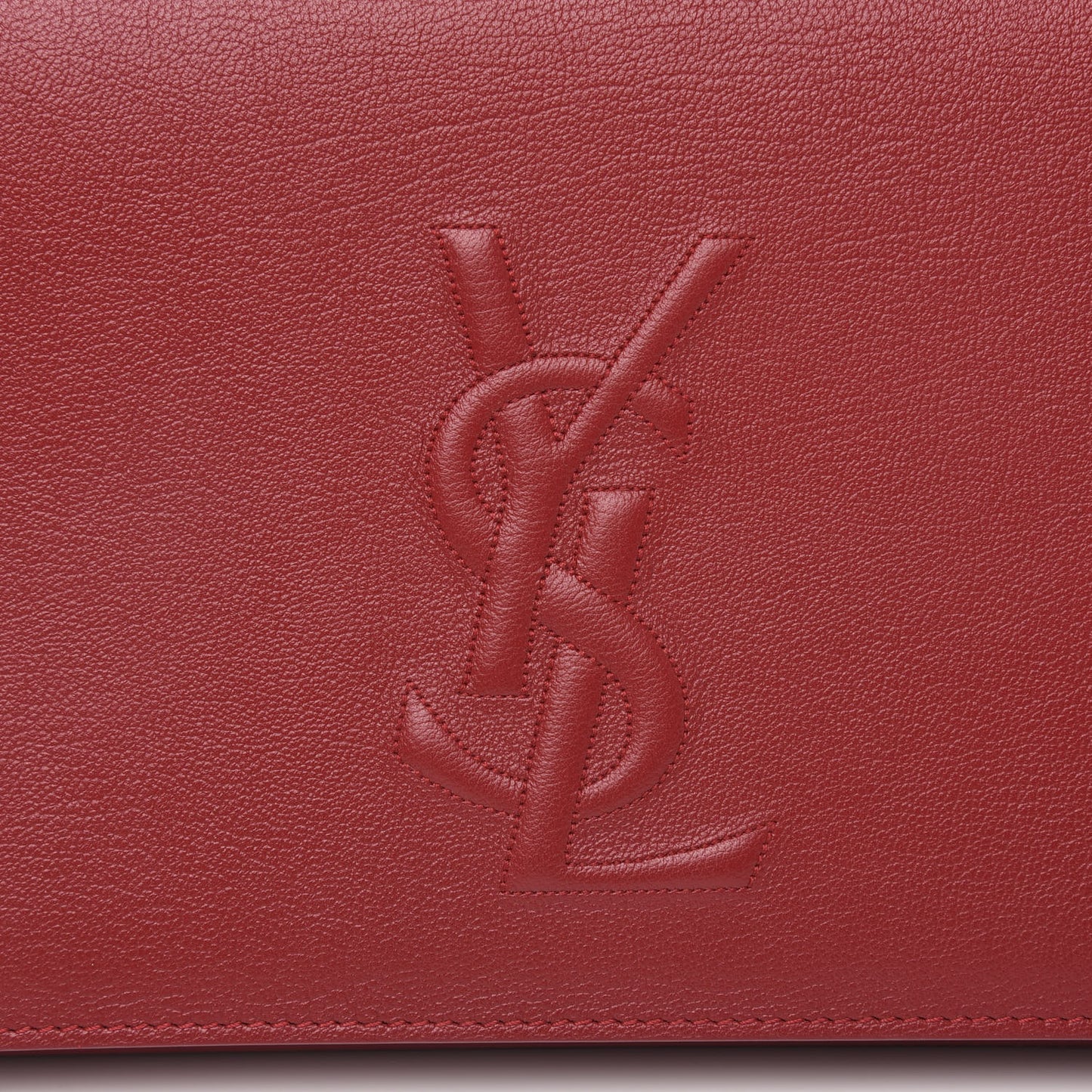 Calfskin Monogram Large Belle De Jour Clutch Red