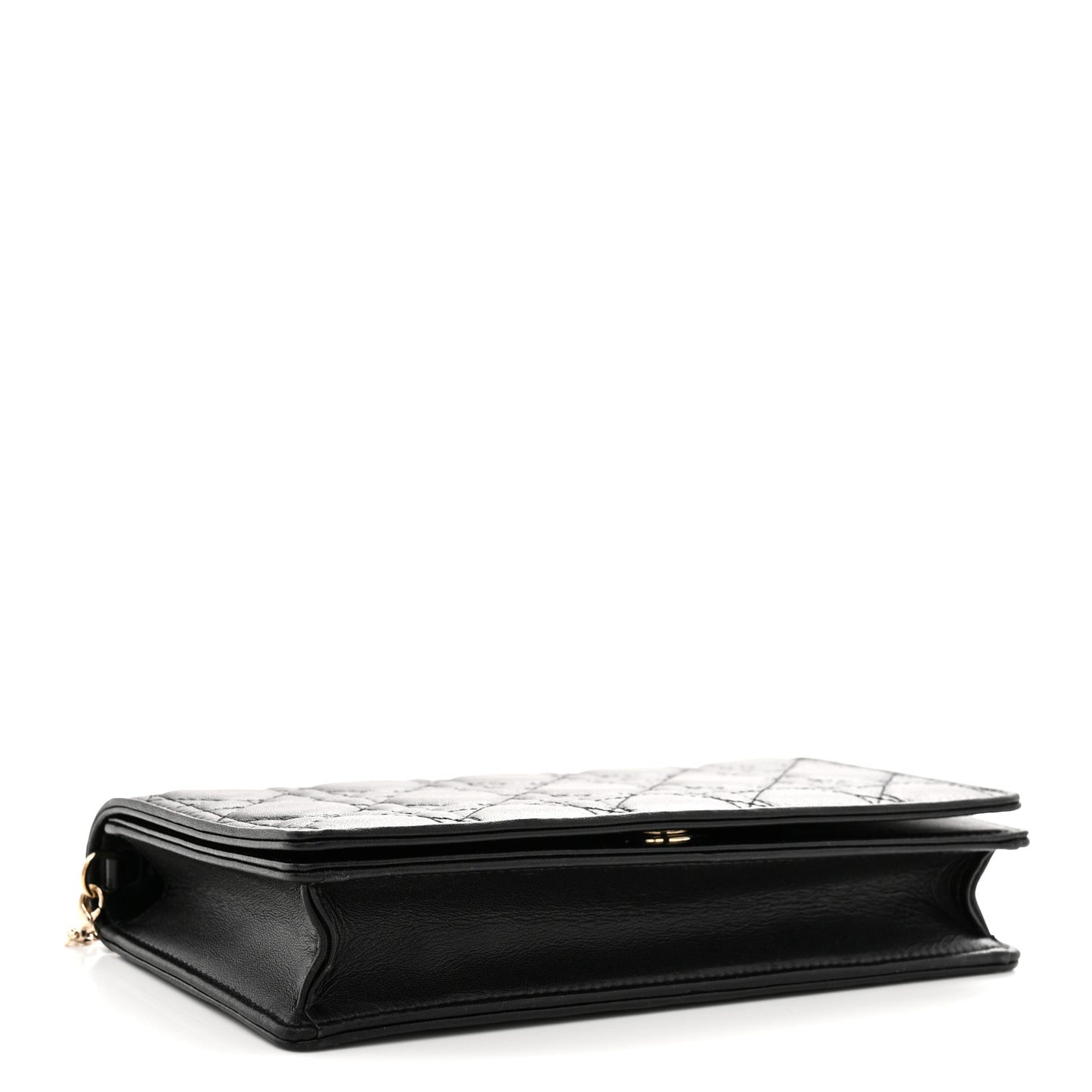 Lambskin Cannage Lady Dior Pouch Black