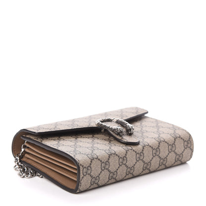 Gucci GG Supreme Monogram Mini Dionysus Chain Wallet Beige Taupe 4 of 8