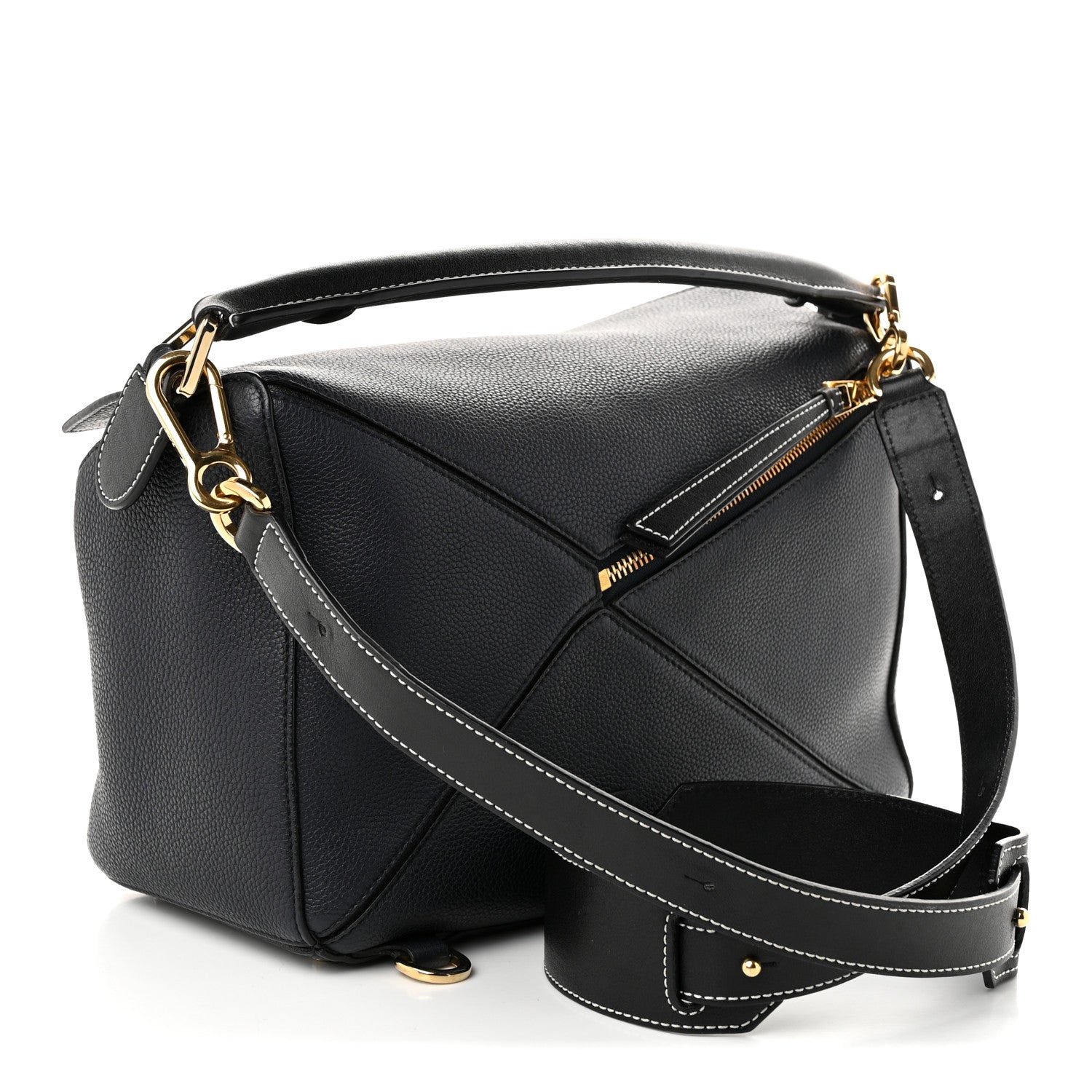 Loewe Calfskin Medium Puzzle Bag Midnight Blue Black 3 of 9