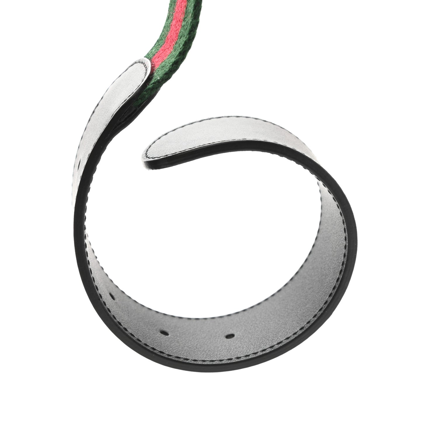 Nylon Calfskin Double G Web 40mm Belt 85 34 Green Red Black