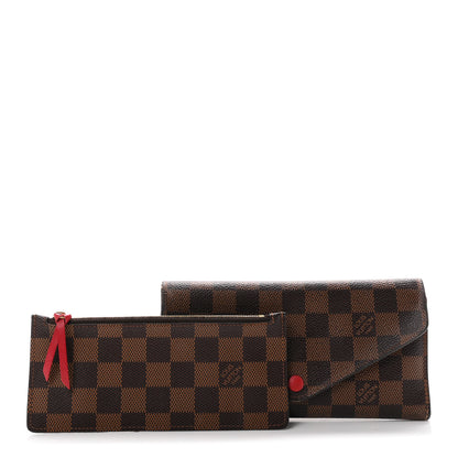 Louis Vuitton Damier Ebene Josephine Wallet Red 3 of 10