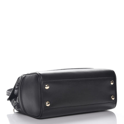 Versace Calfskin Embroidered Medium Baroque Palazzo Empire Bag Black 7 of 9