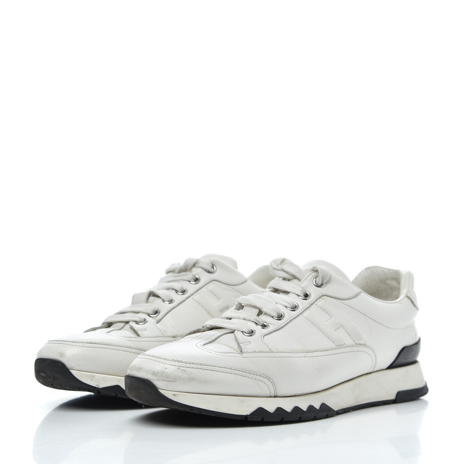 Hermes Calfskin Womens Trail Sneakers 39.5 White 3 of 27