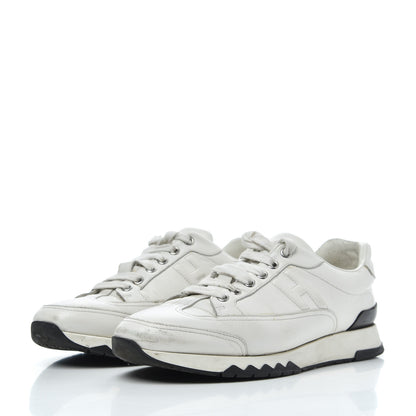 Hermes Calfskin Womens Trail Sneakers 39.5 White 3 of 27