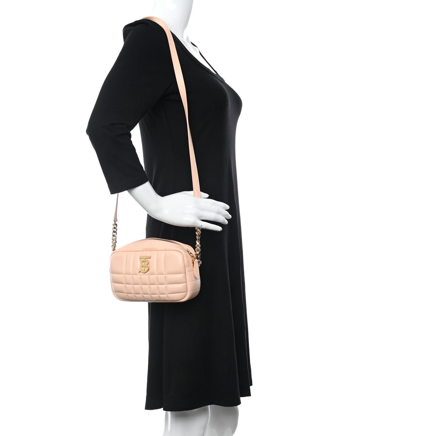 Burberry Lambskin Quilted Mini Lola Camera Bag Peach 2 of 9