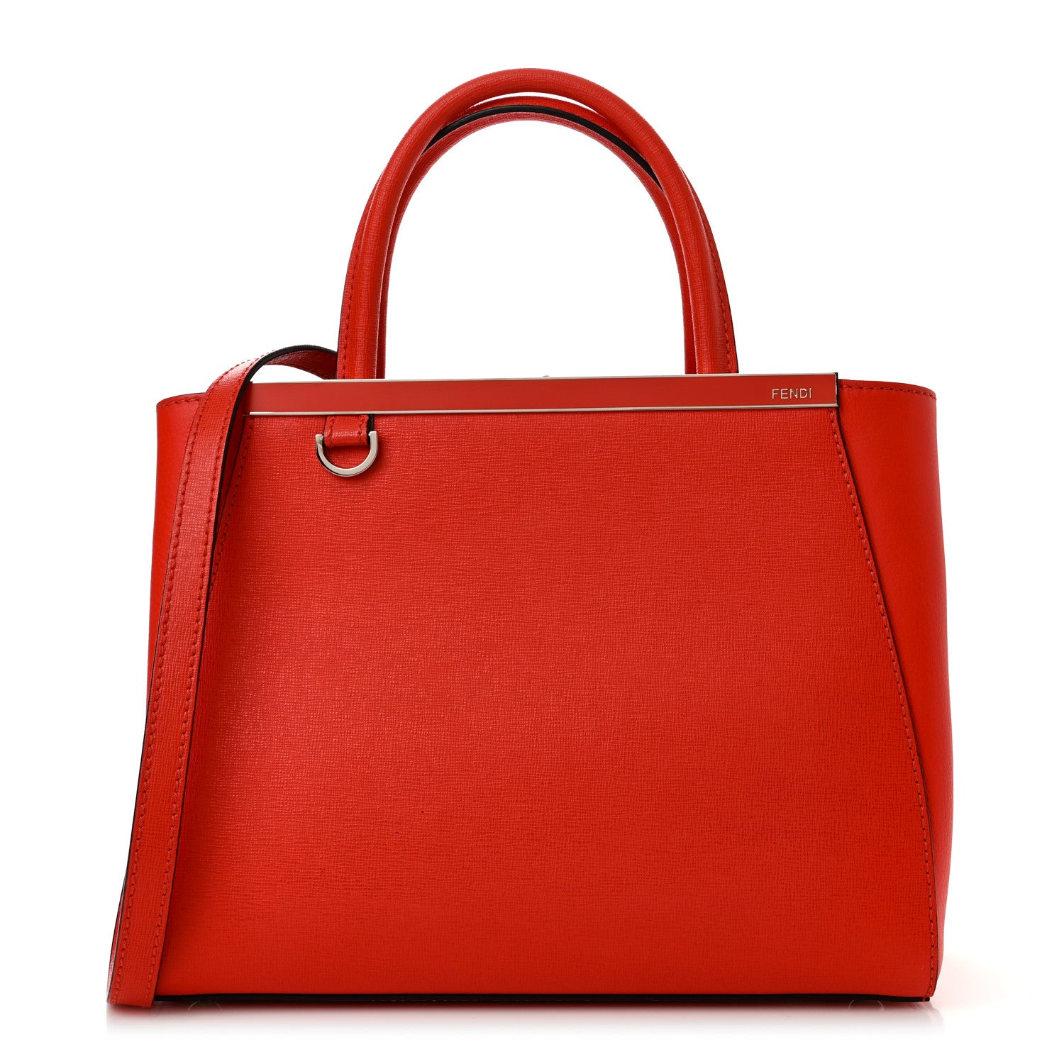 Fendi Vitello Elite Petite 2Jours Tote Papavero 1 of 9