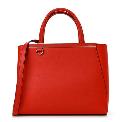 Fendi Vitello Elite Petite 2Jours Tote Papavero 1 of 9