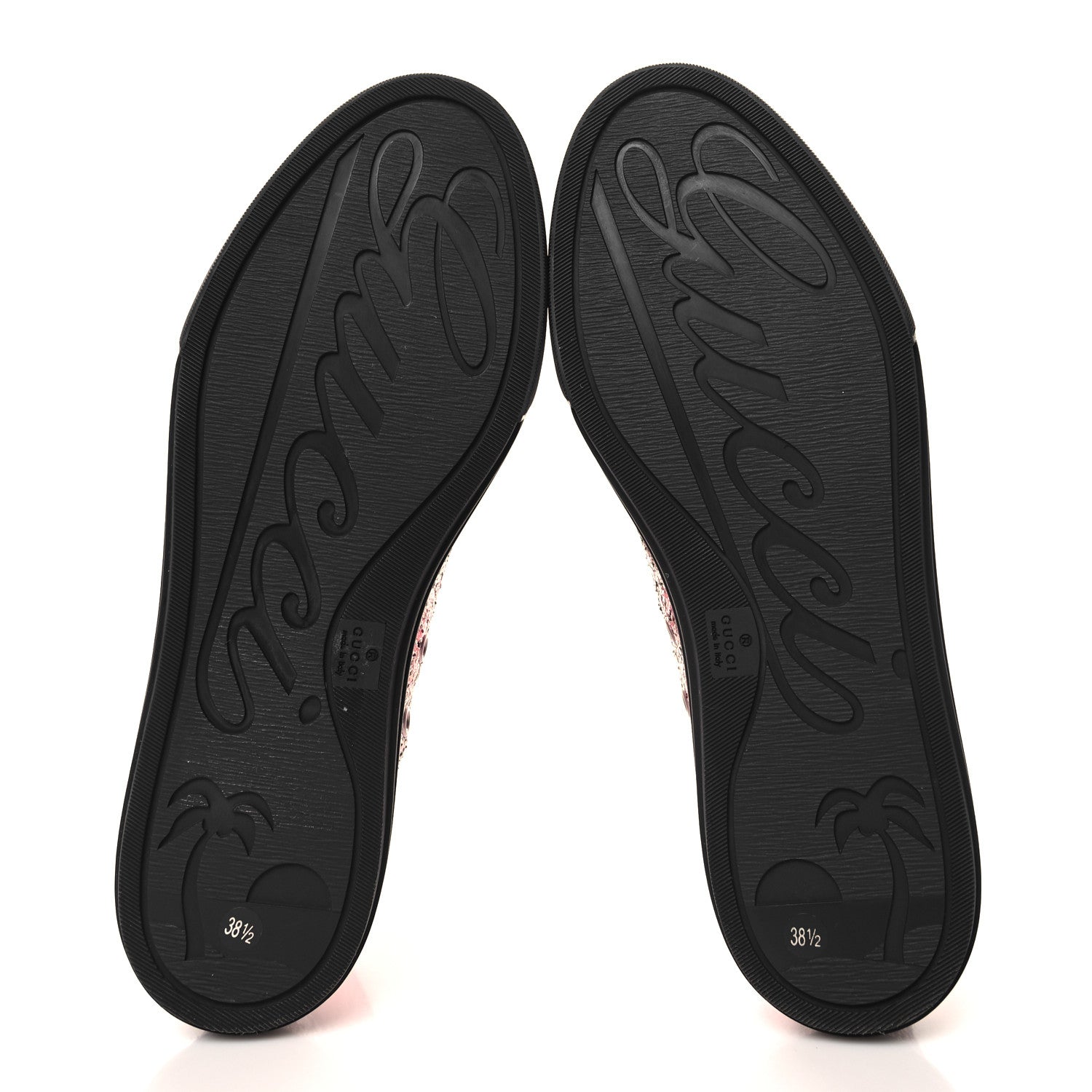 Gucci Glitter Galactica Nappa High Top Sneakers 38.5 Soft Pink Rosa 6 of 9